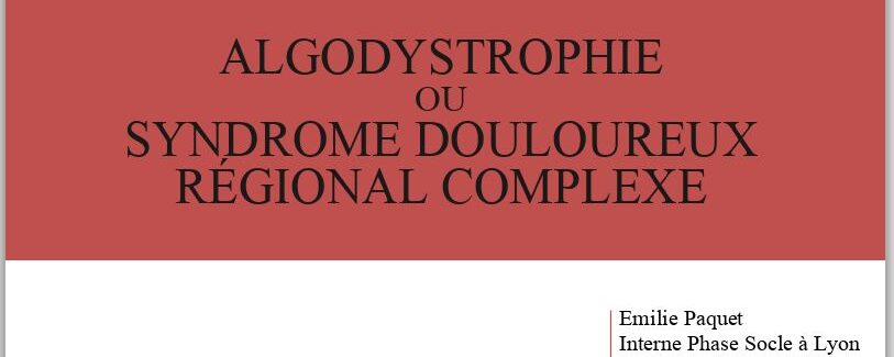 Algodystrophie – E PAQUET