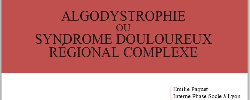 Algodystrophie – E PAQUET